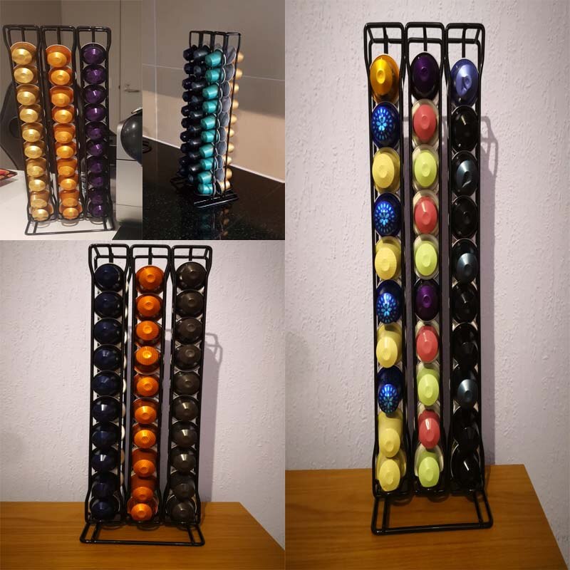 Practical Coffee Capsule Holder Tower Stand For 60/40 Nespresso Capsules Storage soporte capsulas nespresso Coffee Pod Holder