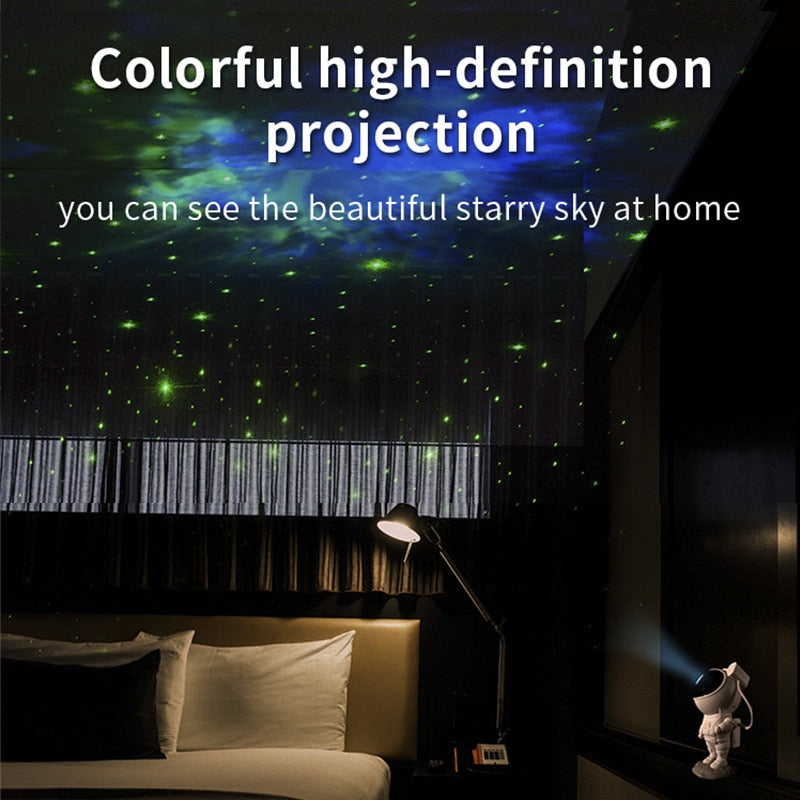 Galaxy Star proyector cielo estrellado luz de noche lámpara de astronauta decoración de la habitación del hogar dormitorio luminarias decorativas regalo