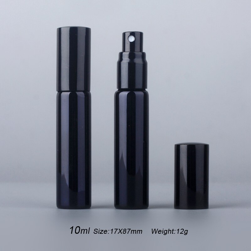50Pieces/Lot 10ML Perfume Bottle UV Plating Glass Refillable With Aluminum Atomizer Spray Bottles Sample Empty Containers