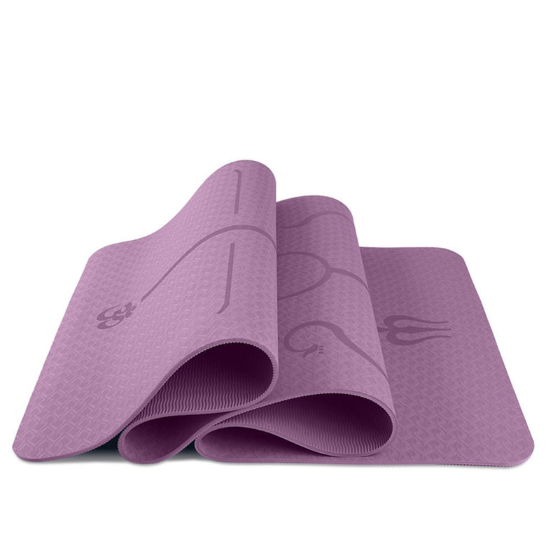 6MM Dichte TPE Yogamatte Übungspad Rutschfeste Faltbare Gymnastik Fitness Pilates Zubehör Rutschfeste Bodenspielmatte