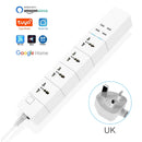 WIFI Smart Power Strip Universal funciona con Alexa Googlehome Multi Plug cuatro tomas 6AC Socket 4 USB Voice Contro UK/EU/US/AU