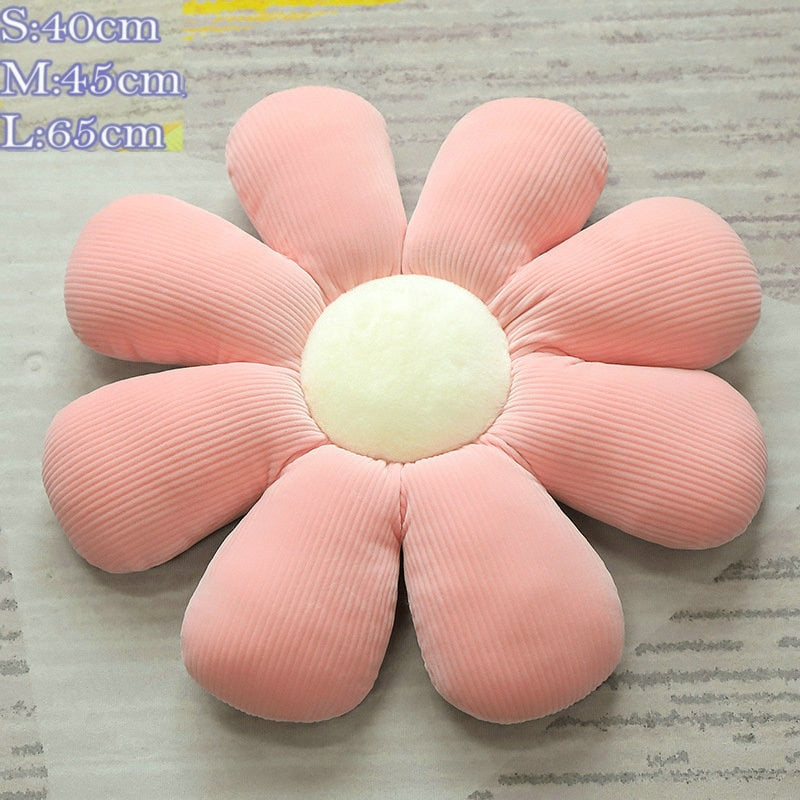 Washable Daisy Flower Cushion Soft Stuffed Car Pillow Peach Blossom Chair Cushion Girly Room Sofa Decor Gift For Girl Birthday