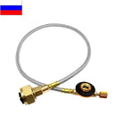 Outdoor Gas Stove Camping Stove Propane Refill Adapter Burner LPG Flat Cylinder tank Coupler Container Adapter Save Metal Tube