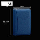 A6/A5/B5 Manager Folder Padfolio Diary Notebook and Journal Calculator Binder Spiral Note Book Business Zipper Bag Line Handbook