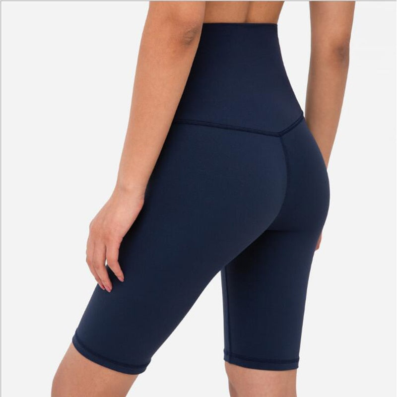 Vnazvnasi 2023 Woman High Waist Energy Yoga Shorts Seamless Hip-up Tight Elastic Sport Short-pants Summer Gym Fitness leggings