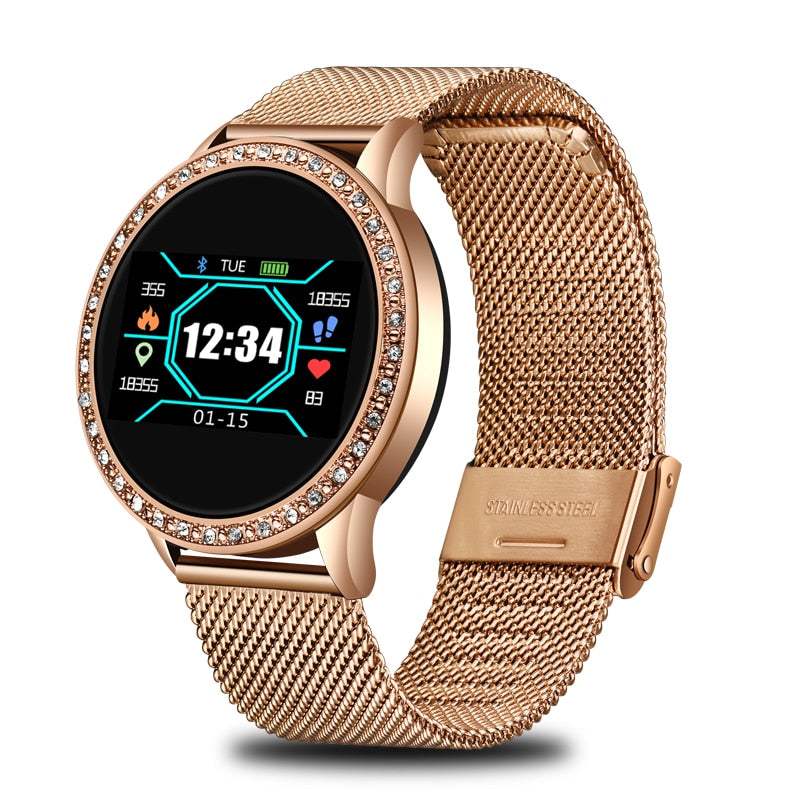 Reloj LIGE a la moda para mujer, rastreador deportivo de actividad física para Android ios, esfigmomanómetro de ritmo cardíaco, podómetro, reloj impermeable para mujer