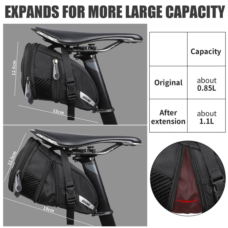 WEST BIKING Fahrrad Satteltasche Regendicht Fahrradtasche 3D Shell Reflektierende Hintere Sattelstütze Tasche Korb MTB Radfahren Zubehör