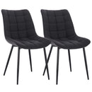 WOLTU 2PCs/set Dining Chairs Faux Leather/Fabric/Velvet/Linen Kitchen Chair Upholstered Seat Stable Metal Legs Kitchen Furniture