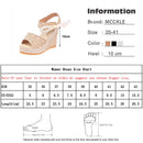 MCCKLE Women's Platform Sandals Peep Toe Wedges Shoes Woman 2021 Lace Up Casual Ladies Elegant Ankle Strap Female Pumps Summer