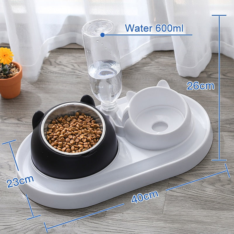 HOOPET Pet Automatic Feeder For Cat Dog Bowl Cat Dispenser Bowl With Raised Stand for Pet Cat Pet Supplies