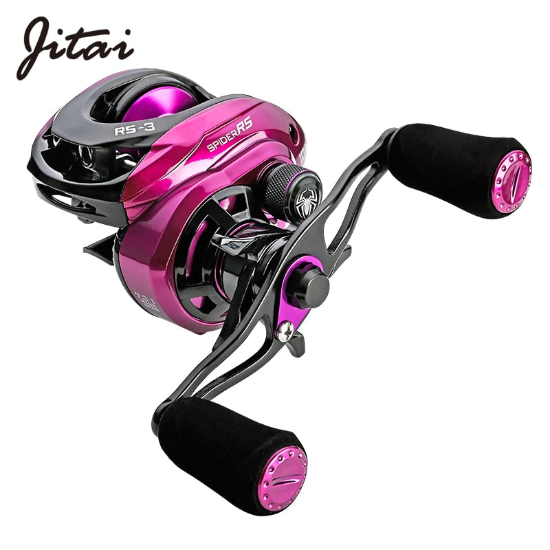 Jitai RS-3 Gull Wing Baitcasting Angelrolle 7.3:1 High Speed ​​19 LB Max Drag Ultraleichte Spule Karpfenangeln Angelrolle