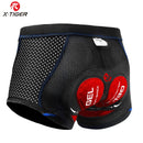 Pantalones cortos de ciclismo x-tiger, almohadilla de Gel 5D mejorada, ropa interior de ciclismo Pro, ropa interior de ciclismo a prueba de golpes, pantalones cortos de bicicleta, ropa interior de bicicleta