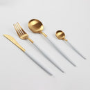 Pink Gold Western Tableware Steak Knife Fork Coffee Spoon Teaspoon Steel Cutlery Set Stainless Steel Home Dinner Dinnerware Set
