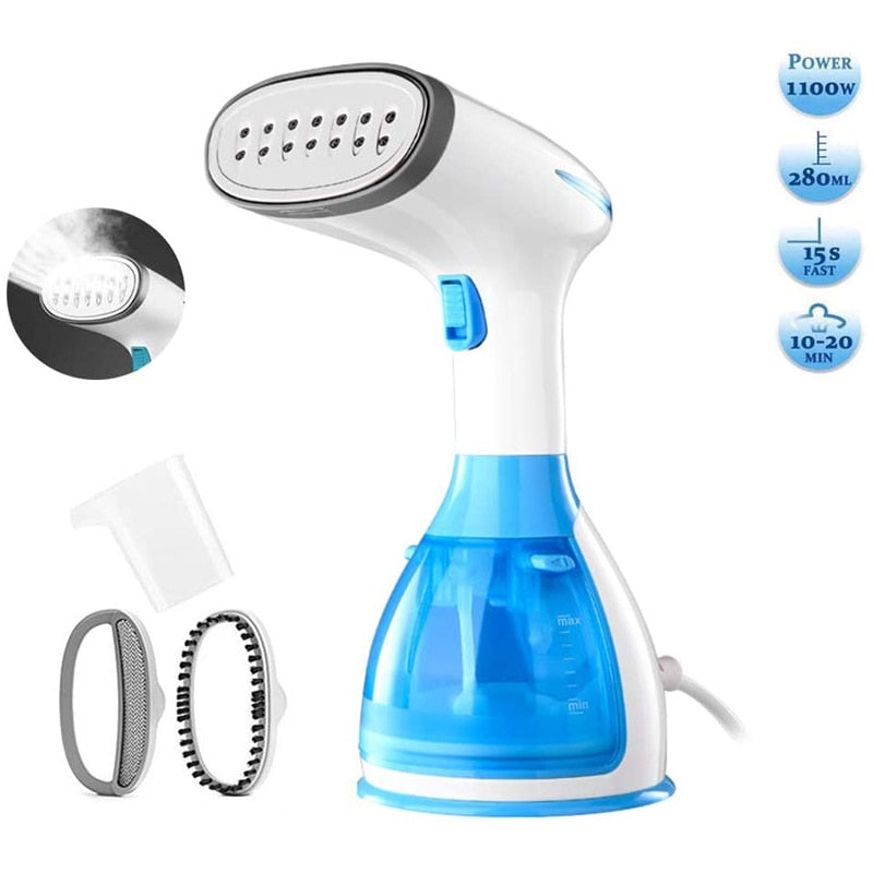 290ml Handheld Steamer 1500W Powerful Garment Steamer Portable 15 Seconds Fast-Heat Steam Iron Ironing Machine for Home Travel