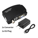 BNC VGA Composite S-Video to VGA Converter Video Converter VGA Output Adapter Digital Switch Box for PC Mac TV Camera DVD DVR