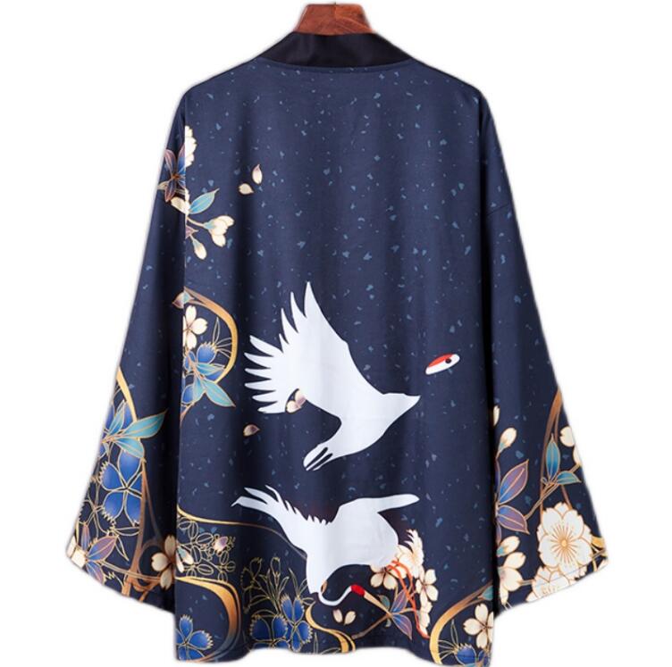 Abrigo de moda de otoño 2020, Kimono japonés, cárdigan, Kimono de Anime Haori para mujer, hombre, ropa exterior de manga larga holgada para estudiantes