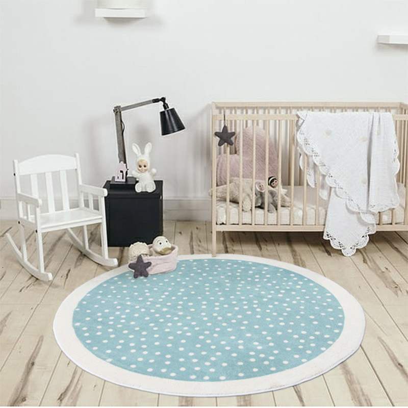 Round Nodic Carpet For Living Room Home Kids Bedroom Rugs And Carpets Computer Chair Area Rug Children Play Mat Tapete Para Sala