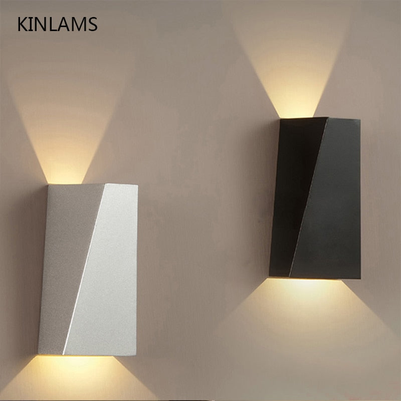 Iluminación de pared exterior impermeable IP65, lámparas de interior modernas, iluminación decorativa colorida, luces de jardín de porche, AC90-260V de aluminio