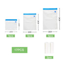 17/20Pcs Vacuum Sealer Bags Reusable Food Storage bag Household Vacuum Food Sealer Ziplock Bag With Hand Pump Sealing Clips