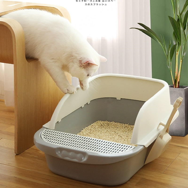 Large cat litter box anti-splashing full semi-closed cat toilet deodorant cat small cat deodorant feces basin sand basin