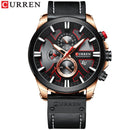 CURREN Fashion Chronograph Clock Men Leather Watch Casual Sport Watches for Men Quartz Wristwatch Relogio Masculino
