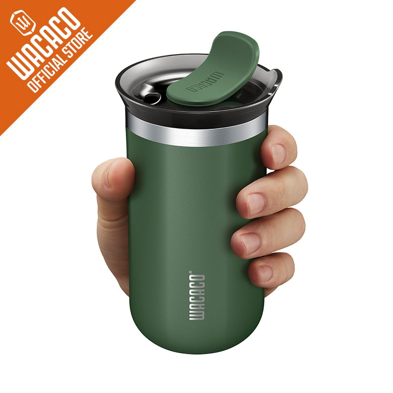 WACACO Octaroma Vacuum Insulated Coffee Mug, Double-wall Stainless Steel Travel Tumbler With Drinking Lid, 6/10/15 fl oz