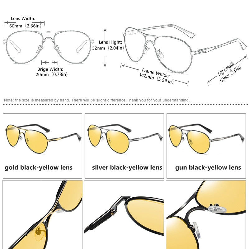 2022 Neue Trend Intelligente Luftfahrt Photochrome Sonnenbrille Polarisierte Männer Tag Nachtsicht Fahren Sonnenbrille Männliche gafas de sol