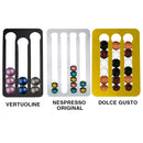 Soporte de cápsulas de café de Metal, soporte de aluminio chapado en espejo, estante de almacenamiento de cápsulas de café, soporte de cápsulas de café Nespresso para Nespresso