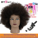 Cabeza de maniquí femenino con pelo para trenzar maniquí africano práctica cabeza de entrenamiento de peluquería cabeza de maniquí para cosmetología