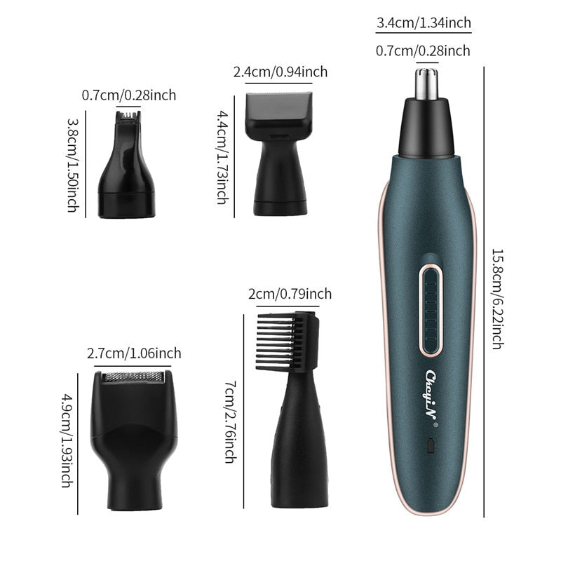 5 in1Electric Nose Ear Hair Trimmer Men Rechargeable Beard trimer  Face Eyebrow hair removal Sideburns Styling Hair Trimmer  53