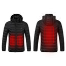 High Quality Heated Jackets Vest Down Cotton Mens Women Outdoor Coat USB Electric Heating Hooded Jackets Warm Winter ThermalCoat