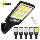 KSIJEH LED Solar Light Outdoor Solar Lamp Solar Powered Sunlight Waterproof PIR Motion Sensor Street Light For Garden Decoration