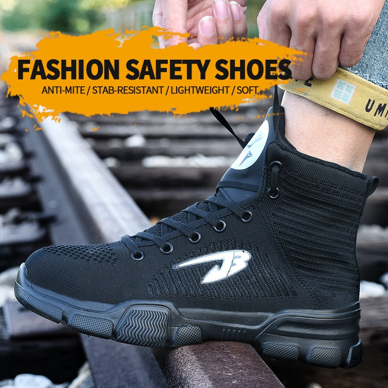 Zapatos Ryder indestructibles para hombres y mujeres, botas de algodón de seguridad aérea con punta de acero, zapatillas de trabajo a prueba de perforaciones, zapatos transpirables