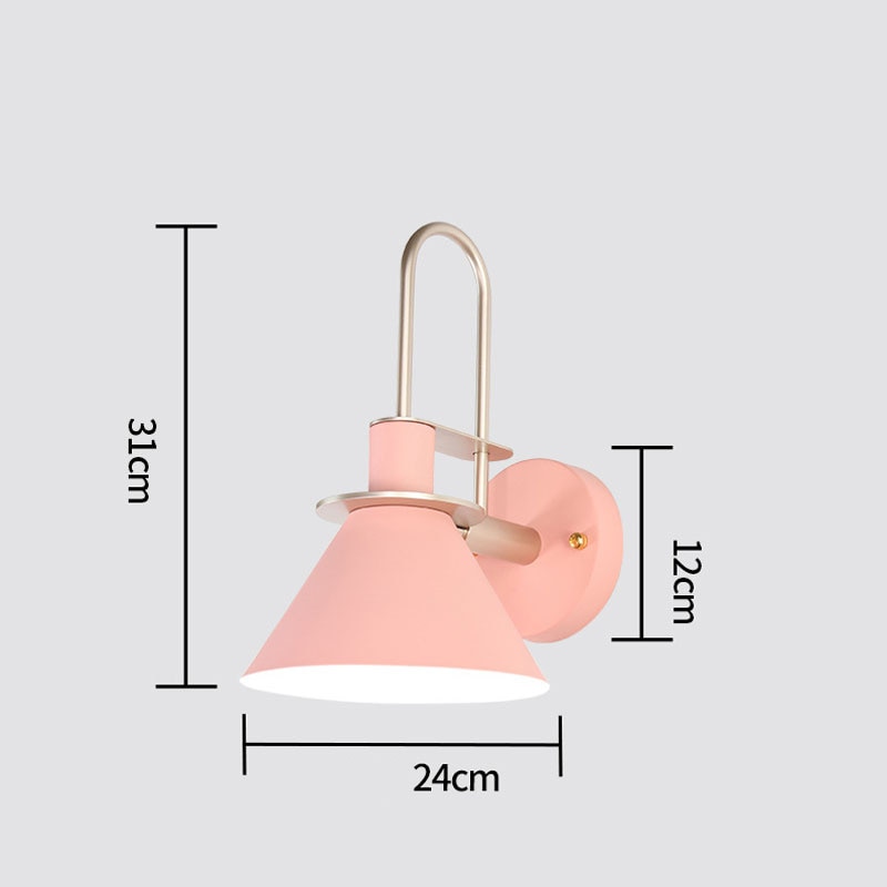 Nordic simplicity LED Trombone shape wall light kitchen dining room bed room foyer study bedside aisle children Room wall lamp