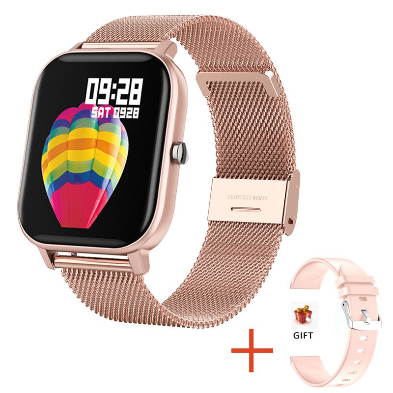 LIGE nuevo reloj inteligente P8 para mujer, deportivo a la moda, pantalla completa táctil, control del ritmo cardíaco y la presión arterial, reloj resistente al agua para xiaomi