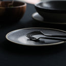 Exclusive KINGLANG Black Ceramic Dinner Plate Western Big Steak Plate Main Course Plate Dish Restaurant Wholesale Plates