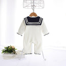 Baby Clothes New England Style Sailor Collar Baby Boys Clothes Infant Girls Rompers Jumpsuit Outfits 0-2Y