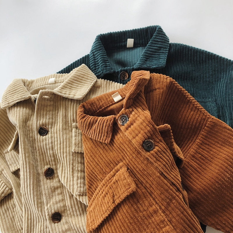 Autumn Winter Baby Boys Girls Corduroy Coat Korean Japan Style Children Clothing Baby Boy Girl Long Sleeve Jacket Kids Coat