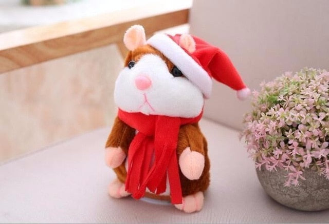 Promoción 15 cm encantador hámster parlante hablar grabación de sonido repetir peluche Animal Kawaii hámster juguetes para niños regalos