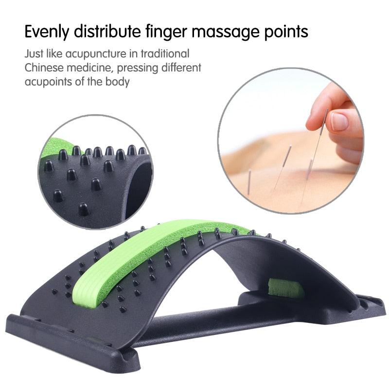 KLASVSA Back Stretcher Massager Neck Waist Pain Relief Magic Support Massage Home Muscle Stimulator Relaxation Fitness Equipment