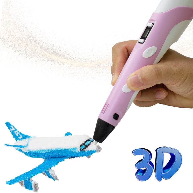Original 3D-Stift für Kinder 3D-Zeichnung Druckstift mit LCD-Bildschirm mit PLA-Filament Spielzeug für Kinder Weihnachten Geburtstagsgeschenk