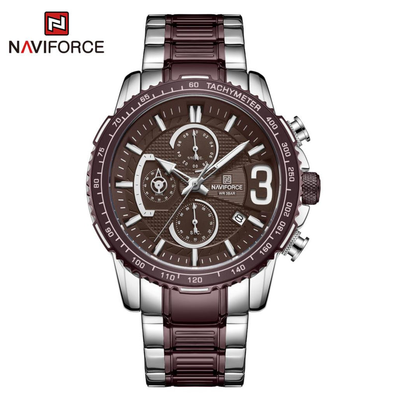 NAVIFORCE Chronograph Watch Mens Watches Top Brand Fashion Business Wristwatch Sport Quartz Date Waterproof Clock Male 2020 New