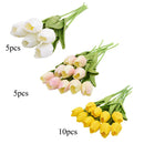 20pcs Mix Tulip Artificial Flower Real Touch Artificial Bouquet Fake Flower for Wedding Decoration Flowers Home Garden Decor