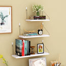 3PCS Wooden Wall Hanging Shelves Living Room Decor Display Stand Flower Pot Bookcase Holder Rack Bathroom Kitchen Storage Shelf