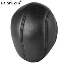 LA SPEZIA Winter Flat Caps Beret Men Black Warm Duckbill Hat Ivy Male Earflaps Thicker Genuine Leather Solid Classic Driving Cap