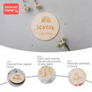 14pc Newborn Photogra Wooden Month Milestone Cards Handmade Monthly Memorial Commemorative Photo Accessories Baby Souvenir Stamp
