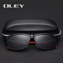 Gafas de sol OLEY de aluminio y magnesio para hombre, gafas de sol polarizadas con revestimiento de espejo, gafas de sol para hombre, accesorios para gafas para hombre Y7144