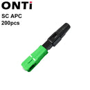 ONTi FTTH Conector rápido de fibra óptica integrado SC APC Adaptador de fibra óptica monomodo SC UPC Conexión en frío Montaje rápido en campo