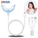 Efficient Cold Blue Light LED Tooth Whitening Kit Dental Instrument Iine Phone Interfaces 4 Ports Included 1 pcs Teeth Gel
