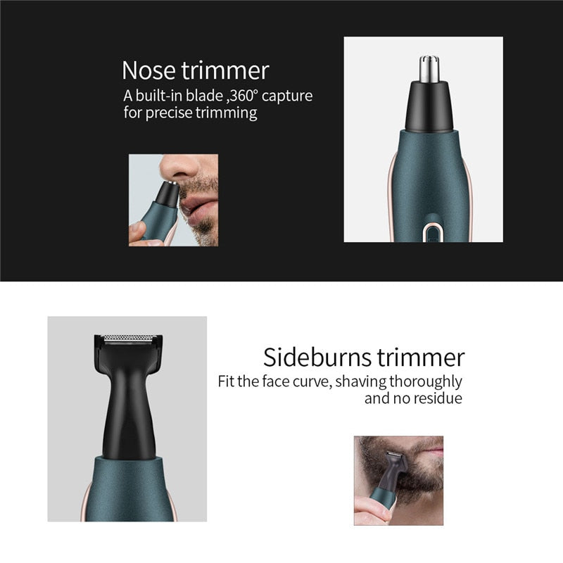 5 in1Electric Nose Ear Hair Trimmer Men Rechargeable Beard trimer  Face Eyebrow hair removal Sideburns Styling Hair Trimmer  53